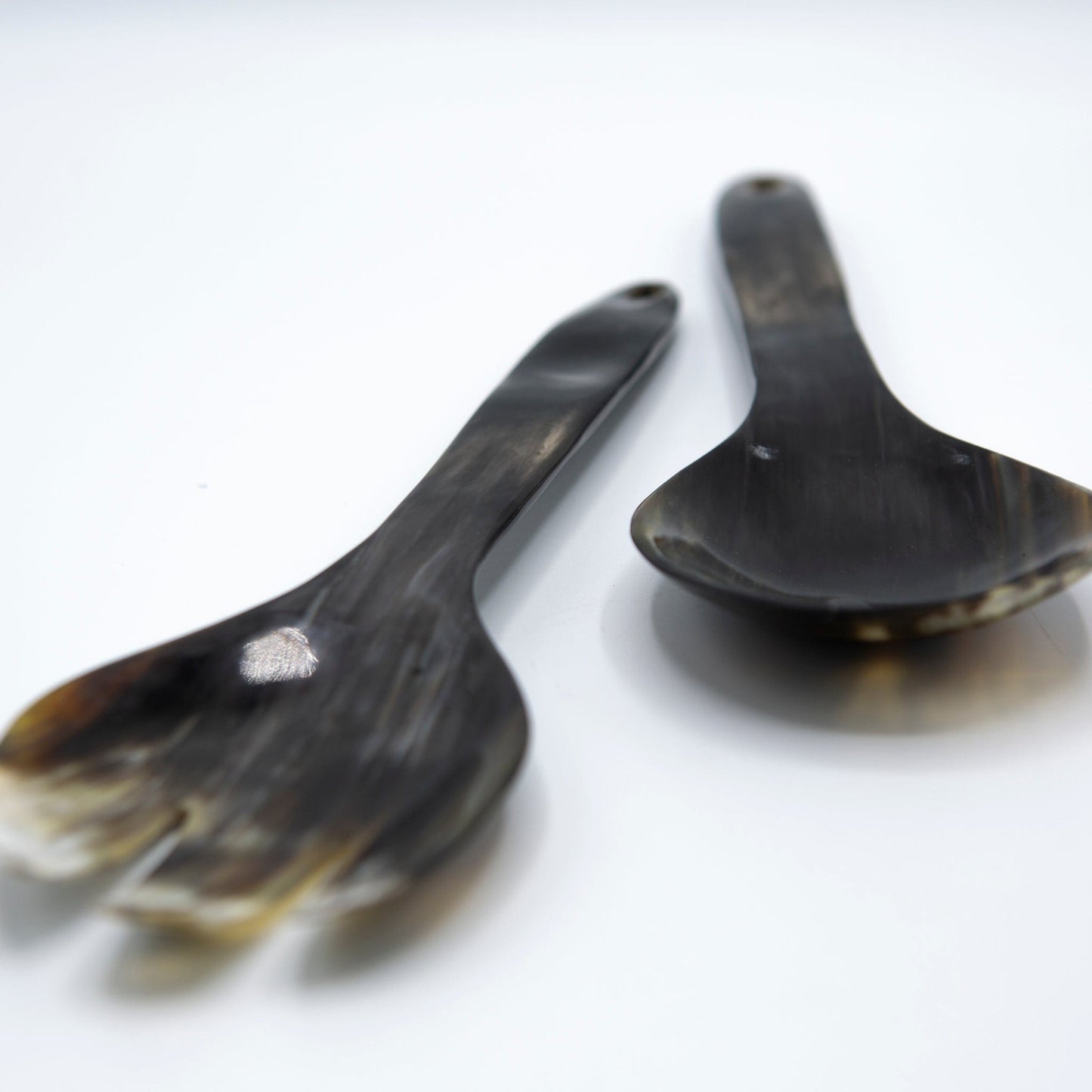 BEVERLY SMART Couverts Couverts à Salade en Corne de Zébu – Fabrication Artisanale à Madagascar