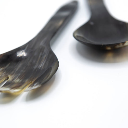 BEVERLY SMART Couverts Couverts à Salade en Corne de Zébu – Fabrication Artisanale à Madagascar