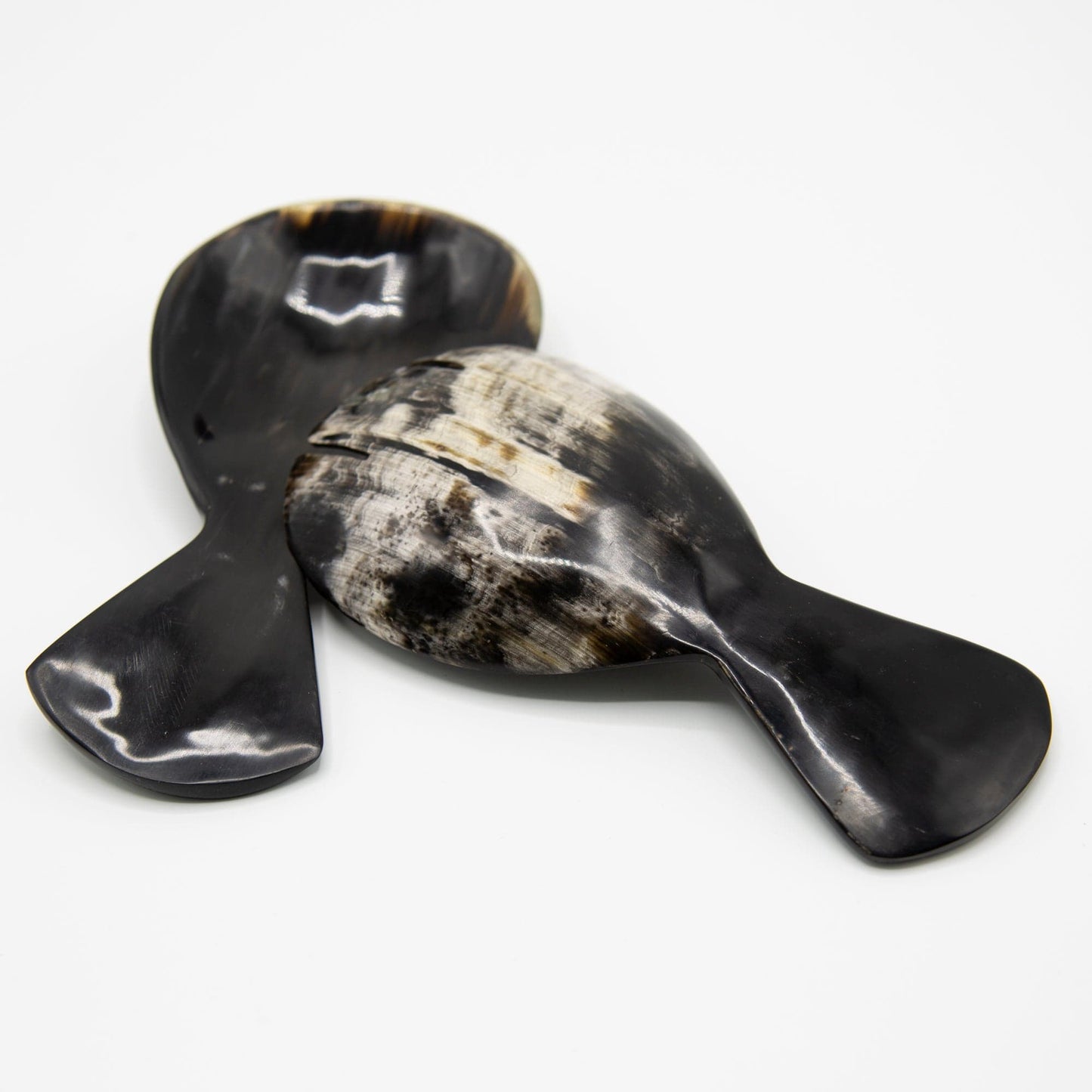 BEVERLY SMART Couverts Mini couverts ovales à salade en corne de zébu durable