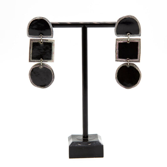 BEVERLY SMART EI Pendantes Boucles d’oreilles LINDEWE – Boucles géométriques en papier recyclé