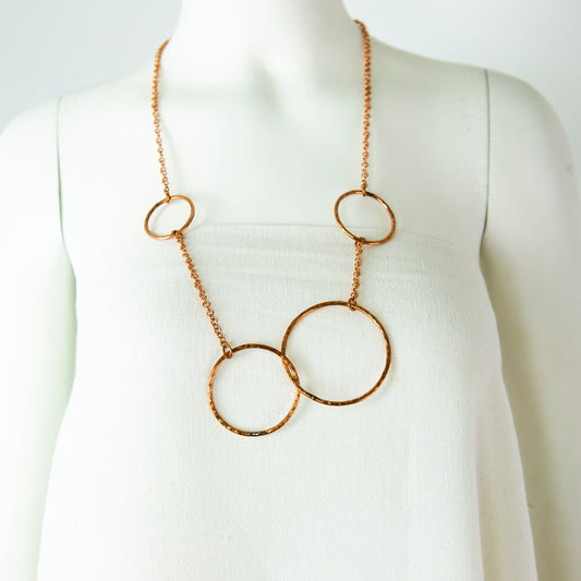 BEVERLY SMART Necklace Collier aux 4 ronds en cuivre recyclé