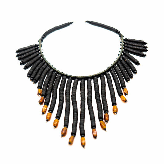 BEVERLY SMART Necklaces Collier plastron en vinyl recyclé