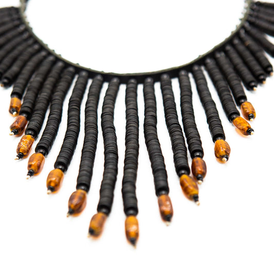 BEVERLY SMART Necklaces Collier plastron en vinyl recyclé