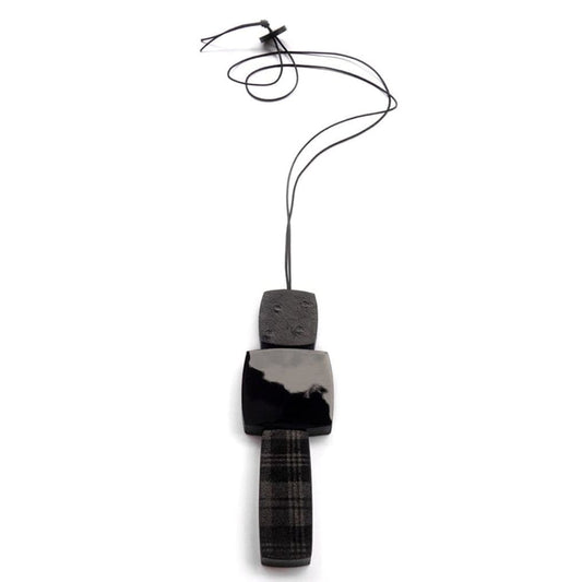 BEVERLY SMART pendentifs Collier BAROK 03 Réversible – Bijou en Cuir Fait Main, 6 Finitions, Deux Versions (Coloré & Absolute Black)