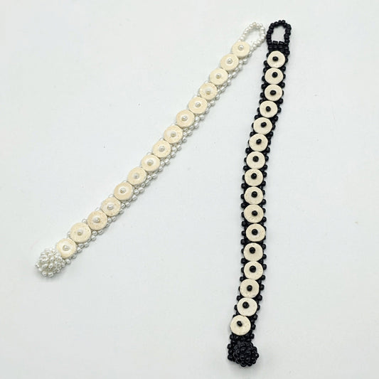 BEVERLY SMART Princesa Bracelet discret en perles durables faites en coquille d'œuf d'autruche