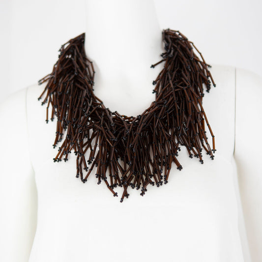 BEVERLY SMART Princesa Collier en Perles Tubulaires – Bijou en Verre Fait Main en Afrique du Sud