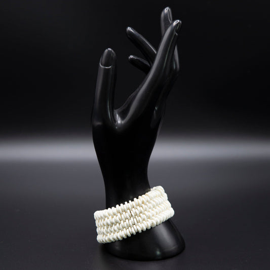 BEVERLY SMART souples Bracelet à 4 Brins en Coquille d'Œuf d'Autruche Durable