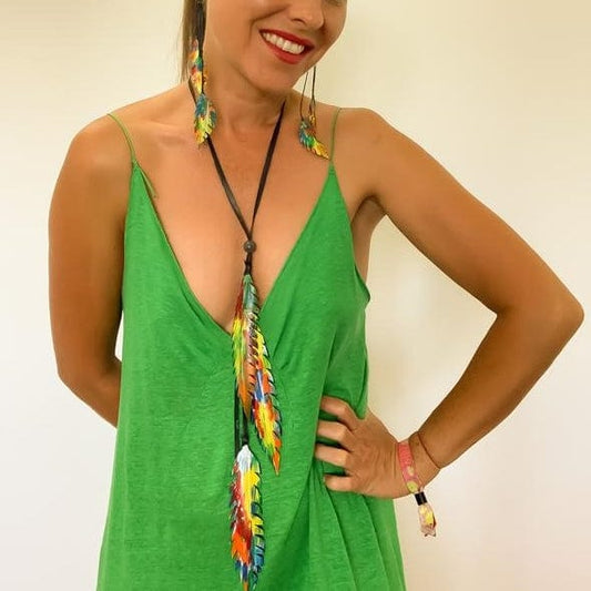 BEVERLY SMART Choker couleurs Collier feuilles en caoutchouc recyclé