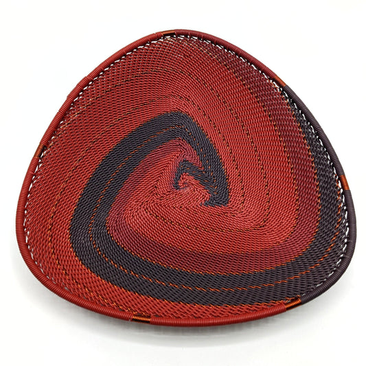 BEVERLY SMART Coupes Assiette triangulaire tressée en fil de téléphone revalorisé