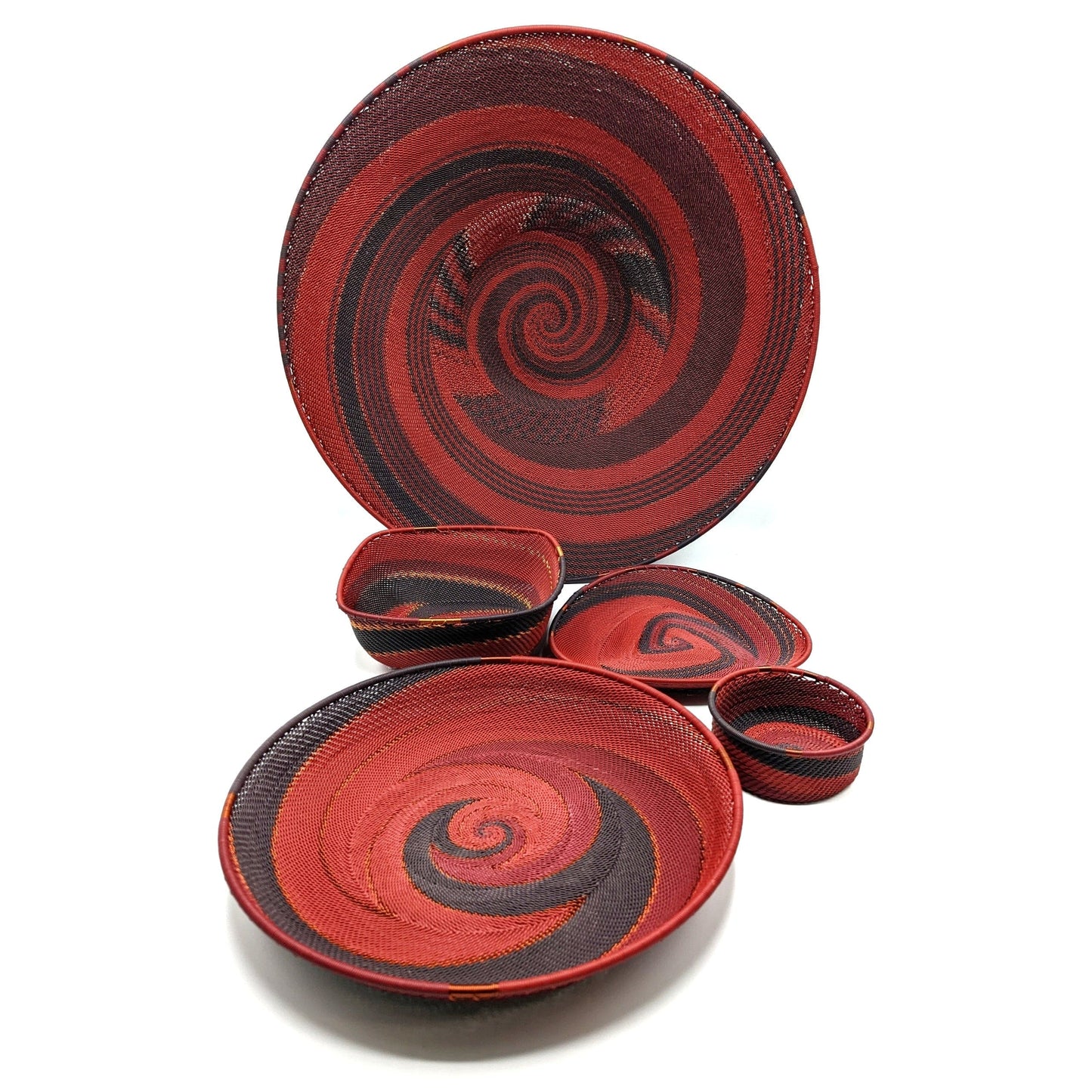 BEVERLY SMART Coupes Assiette triangulaire tressée en fil de téléphone revalorisé