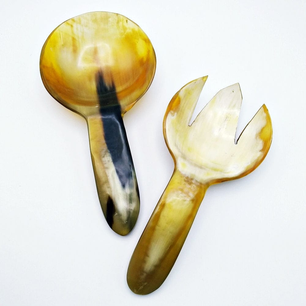 BEVERLY SMART Couverts Clair Couverts à salade en corne de zébu durable