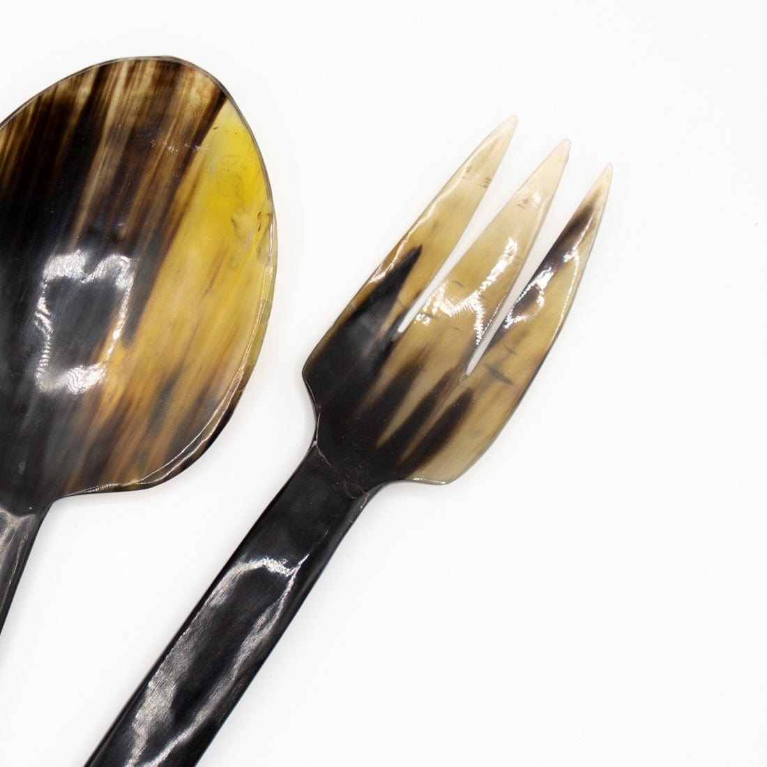 BEVERLY SMART Couverts Couverts géants à salade en corne de zébu durable