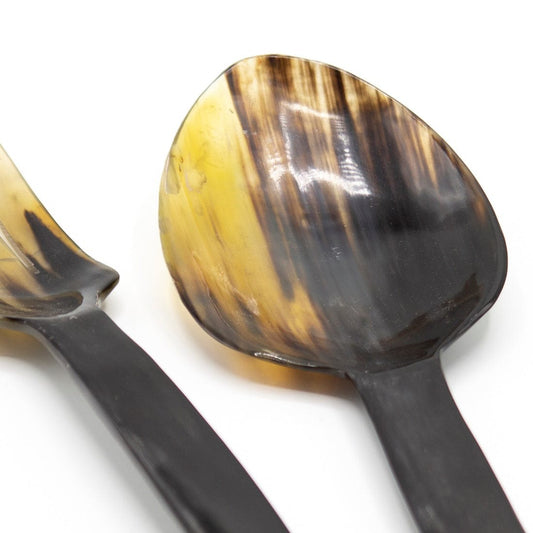 BEVERLY SMART Couverts Couverts géants à salade en corne de zébu durable