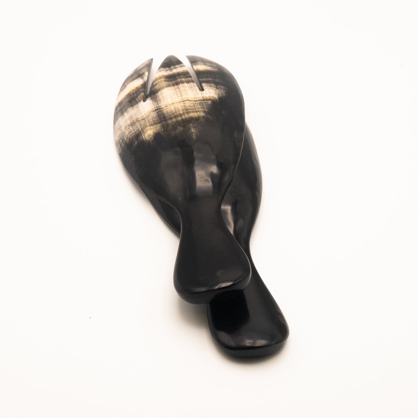 BEVERLY SMART Couverts Couverts ovales à salade en corne de zébu durable