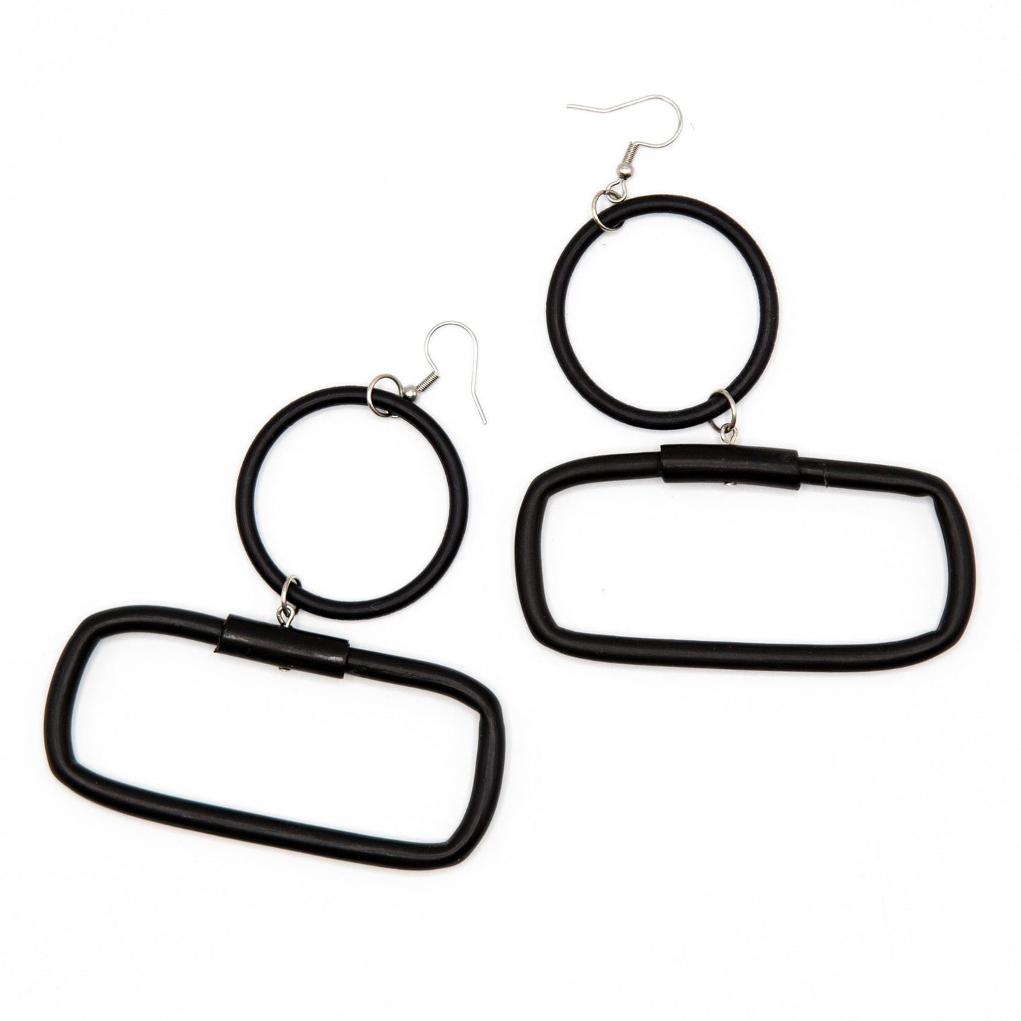 BEVERLY SMART Pendantes Boucles d'oreille longues en caoutchouc détourné