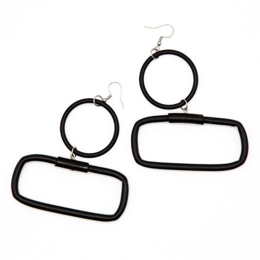 BEVERLY SMART Pendantes Boucles d'oreille longues en caoutchouc détourné