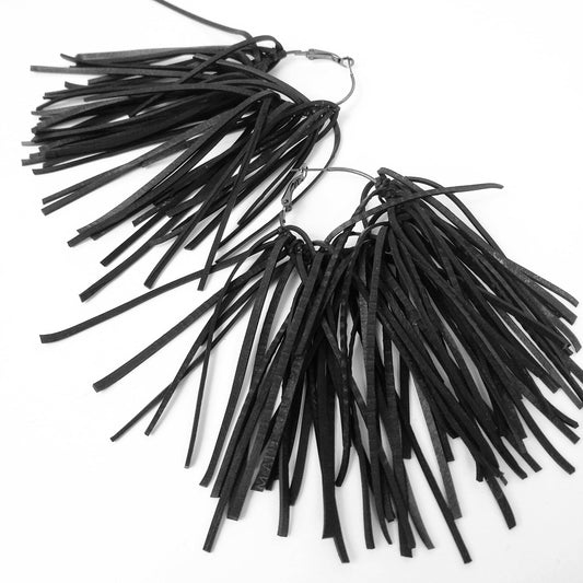 BEVERLY SMART Pendantes Boucles d'oreilles spaghetti en caoutchouc recyclé