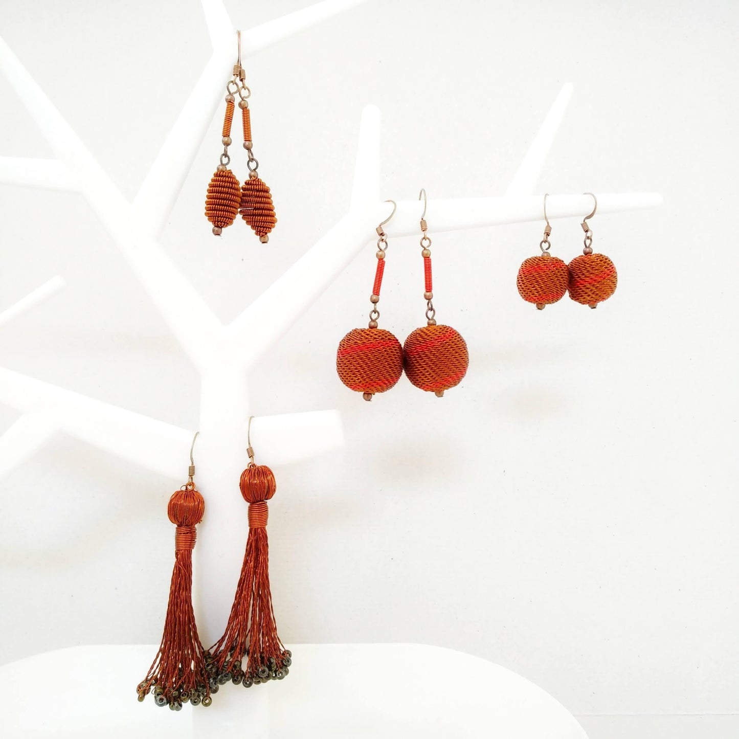 BEVERLY SMART Pendantes Boucles pendantes en fil de cuivre revalorisé