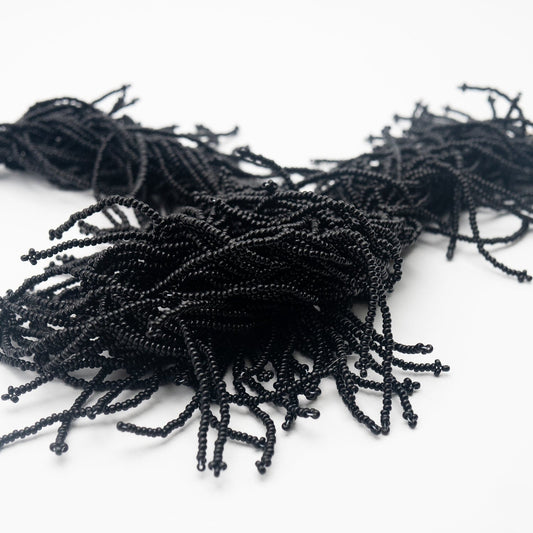 BEVERLY SMART Princesa Princesa / Noir Collier plastron en perles de verre, eclatantes et riches