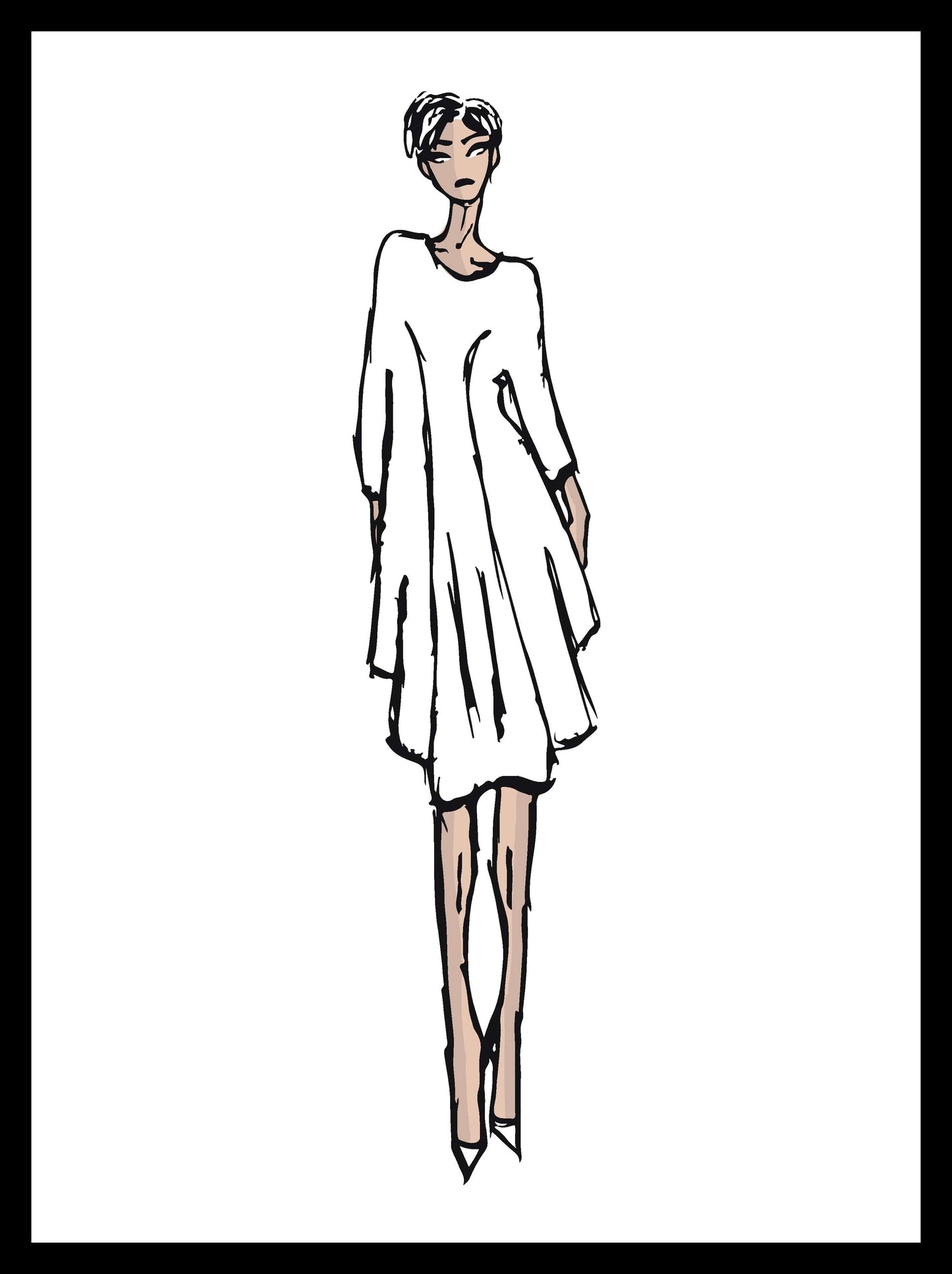 BEVERLY SMART robe ROBE coupe diamant, noire, alliée de toutes les silhouettes