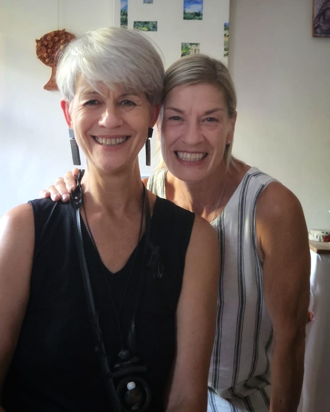 Beverly and Deana Smart together in Lagrasse, June 26
