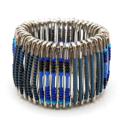 BEVERLY SMART Bracelets Bleu Bracelet Épingle de Sûreté – Style Audacieux et Durable