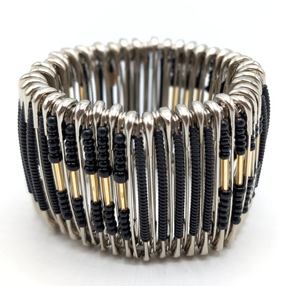 BEVERLY SMART Bracelets Noir Bracelet Épingle de Sûreté – Style Audacieux et Durable