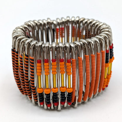 BEVERLY SMART Bracelets Orange Bracelet Épingle de Sûreté – Style Audacieux et Durable