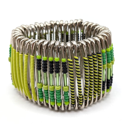 BEVERLY SMART Bracelets Vert anis Bracelet Épingle de Sûreté – Style Audacieux et Durable