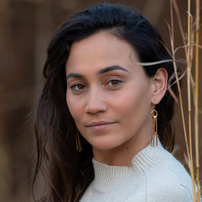 BEVERLY SMART Earrings Boucles d'oreilles triple tige en cuivre recyclé