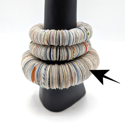 BEVERLY SMART EI Bracelets Large Bracelets Élastiques – Disques TetraPak Recyclés