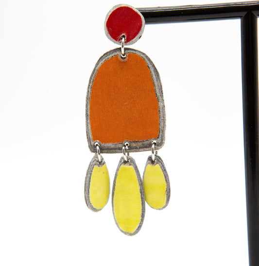 BEVERLY SMART EI Earrings Boucles d’oreilles LIFU – Boucles chandelier en perles de papier recyclé