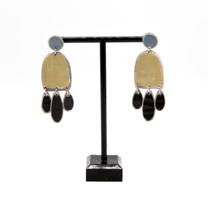 BEVERLY SMART EI Earrings Boucles d’oreilles LIFU – Boucles chandelier en perles de papier recyclé