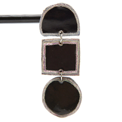 BEVERLY SMART EI Pendantes Black Boucles d’oreilles LINDEWE – Boucles géométriques en papier recyclé