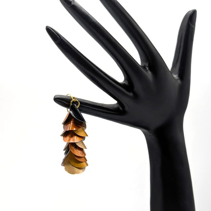 BEVERLY SMART EI Pendantes Or/Bronze/Noir Boucles Pendantes Chandelier – Capsules Nespresso Recyclées