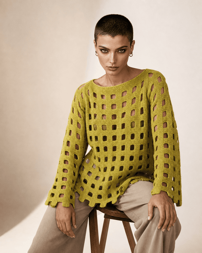 BEVERLY SMART EI tricots The Grid Sweater Pattern