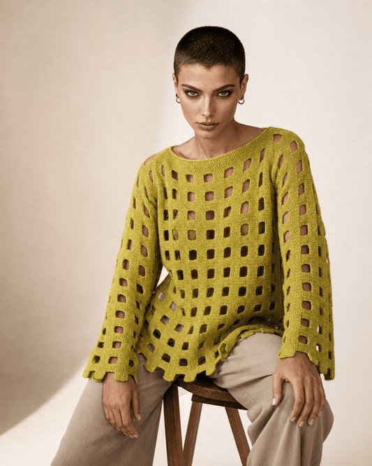 BEVERLY SMART EI tricots The Grid Sweater Pattern
