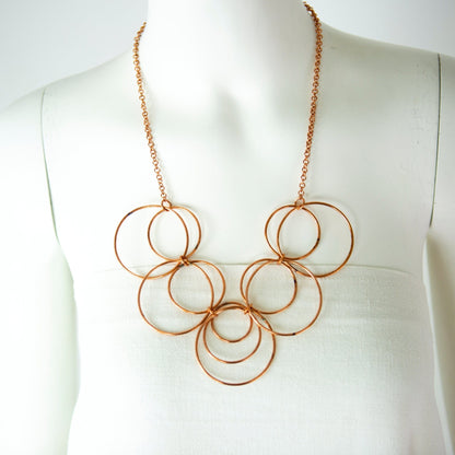 BEVERLY SMART Necklace Collier à anneaux multiples en cuivre recyclé