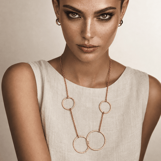 BEVERLY SMART Necklace Collier aux 4 ronds en cuivre recyclé