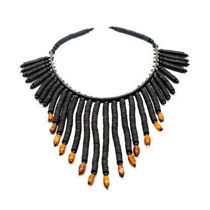BEVERLY SMART Necklaces Collier plastron en vinyl recyclé