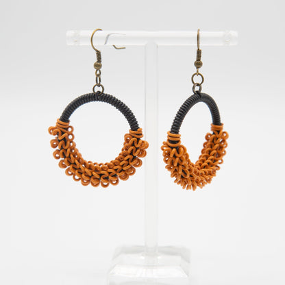 BEVERLY SMART Pendantes Boucles d'oreilles rondelles en fil de téléphone