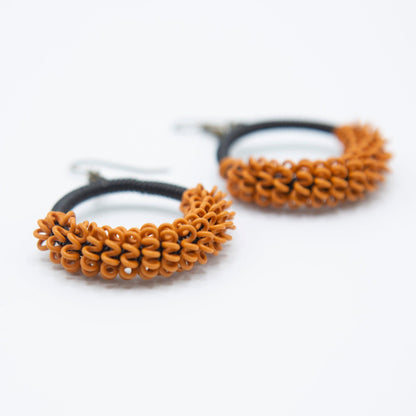 BEVERLY SMART Pendantes Sienne Boucles d'oreilles rondelles en fil de téléphone