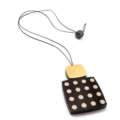 BEVERLY SMART pendentifs Black/gold/silver Collier BAROK 02 Réversible – Cuir Fait Main, Deux Versions : Or/Noir  & Absolute Black