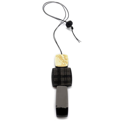 BEVERLY SMART pendentifs Collier BAROK 03 Réversible – Bijou en Cuir Fait Main, 6 Finitions, Deux Versions (Coloré & Absolute Black)