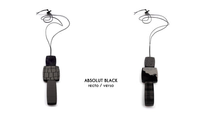 BEVERLY SMART pendentifs Collier BAROK 03 Réversible – Bijou en Cuir Fait Main, 6 Finitions, Deux Versions (Coloré & Absolute Black)