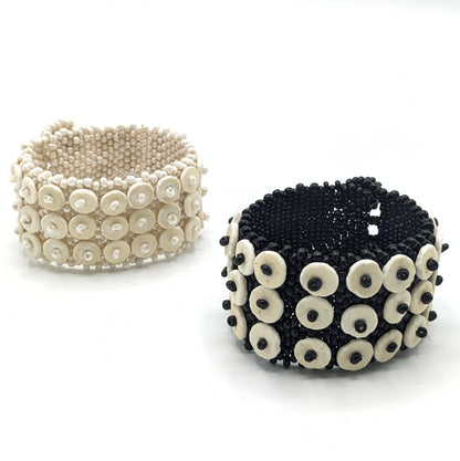 BEVERLY SMART Princesa Bracelet élégant en perles durables faites à la main en coquille d'œuf d'autruche