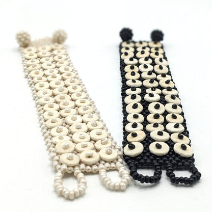BEVERLY SMART Princesa Bracelet élégant en perles durables faites à la main en coquille d'œuf d'autruche