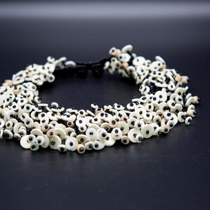 BEVERLY SMART Princesa Collier Cascade en Coquille d'Œuf d'Autruche Durable