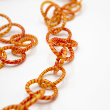 BEVERLY SMART Sautoirs Orange Colliers à maillons en tongs recyclées