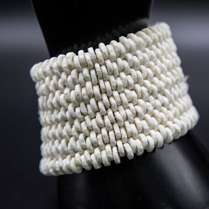 BEVERLY SMART souples 7 rangées Bracelet à 4 Brins en Coquille d'Œuf d'Autruche Durable
